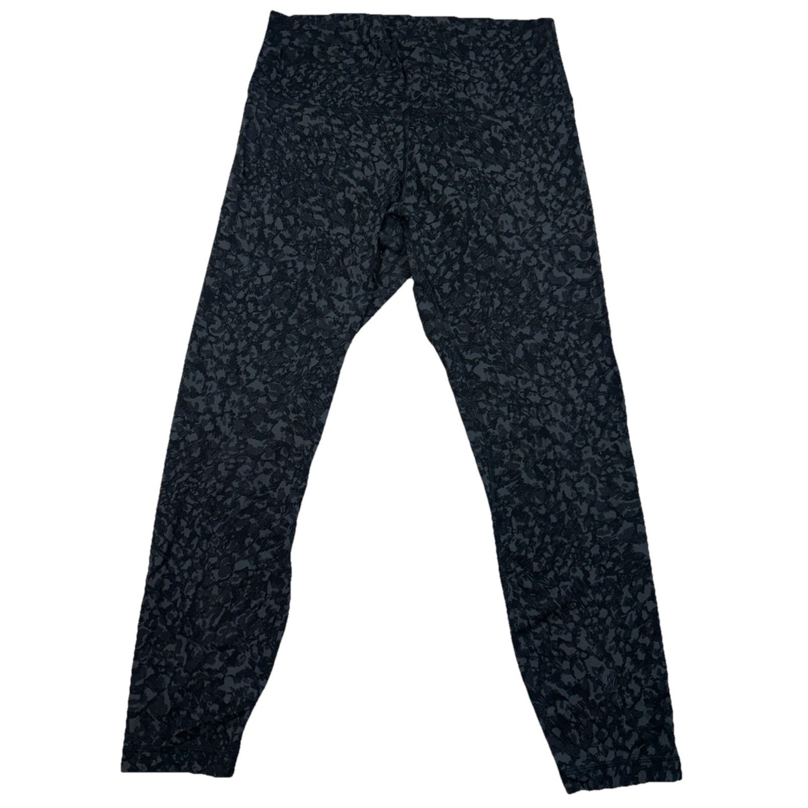 Lululemon Wunder Under Style High Rise 7/8 Leggings Black Pattern Size 10
